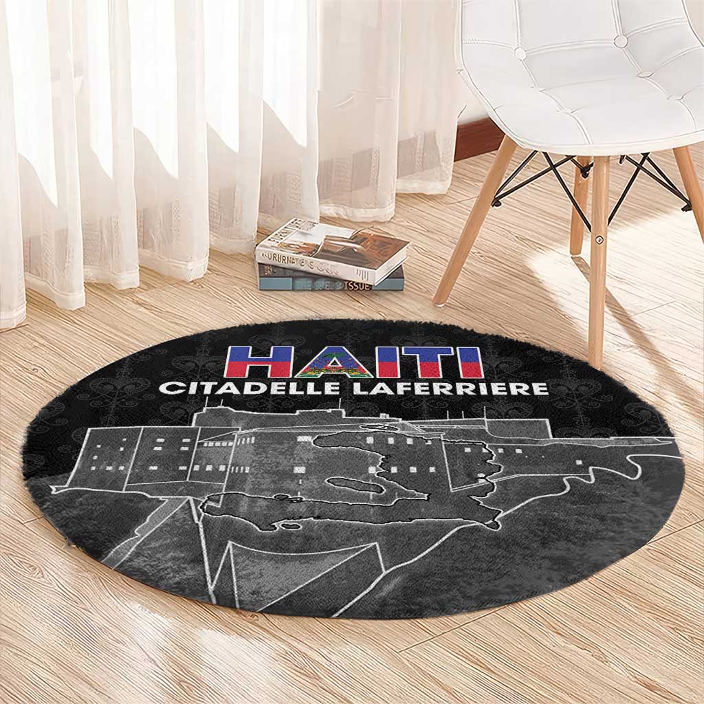 Haiti Citadelle Laferriere Round Carpet Haitian Heritage Veve Vodou - Wonder Print Shop