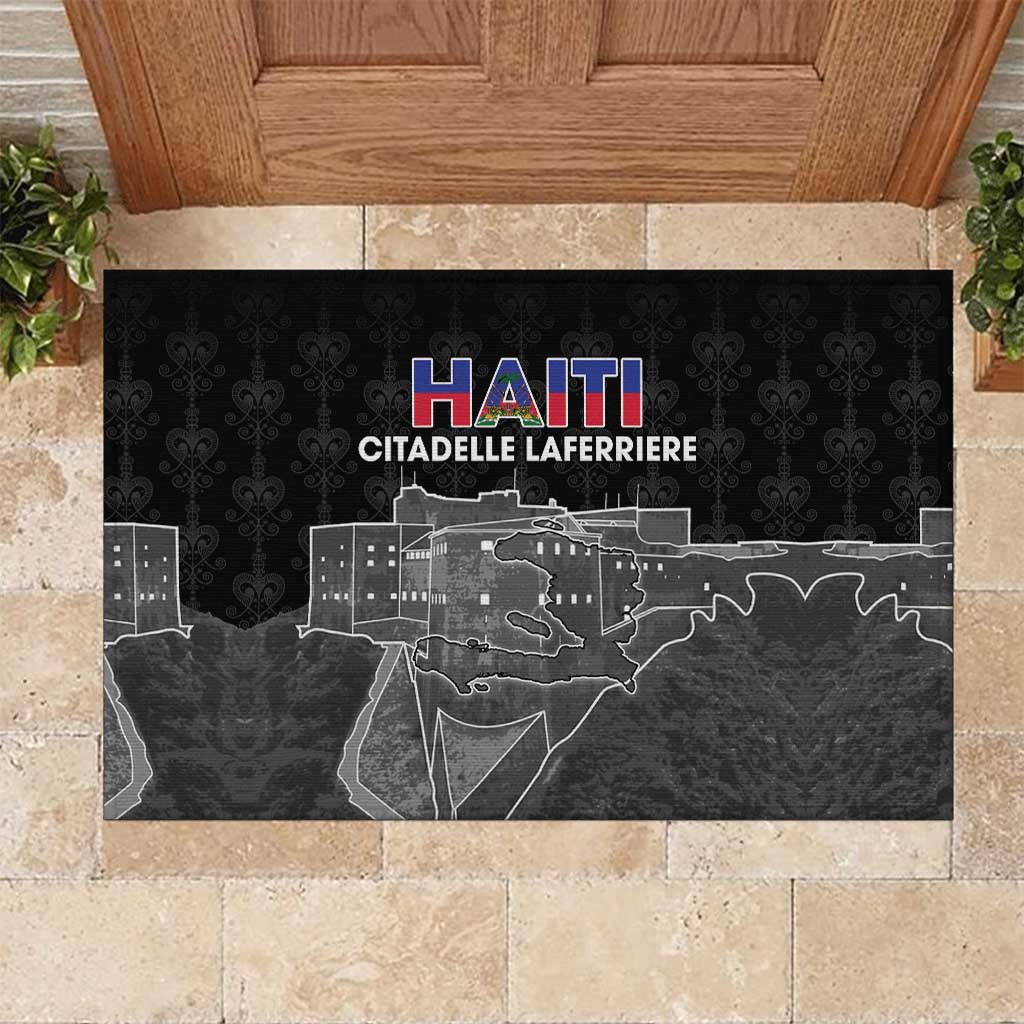 Haiti Citadelle Laferriere Rubber Doormat Haitian Heritage Veve Vodou - Wonder Print Shop