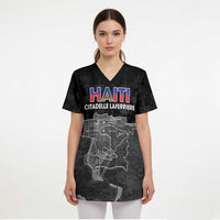 Haiti Citadelle Laferriere Personalized Scrub Top Haitian Heritage Veve Vodou - Wonder Print Shop