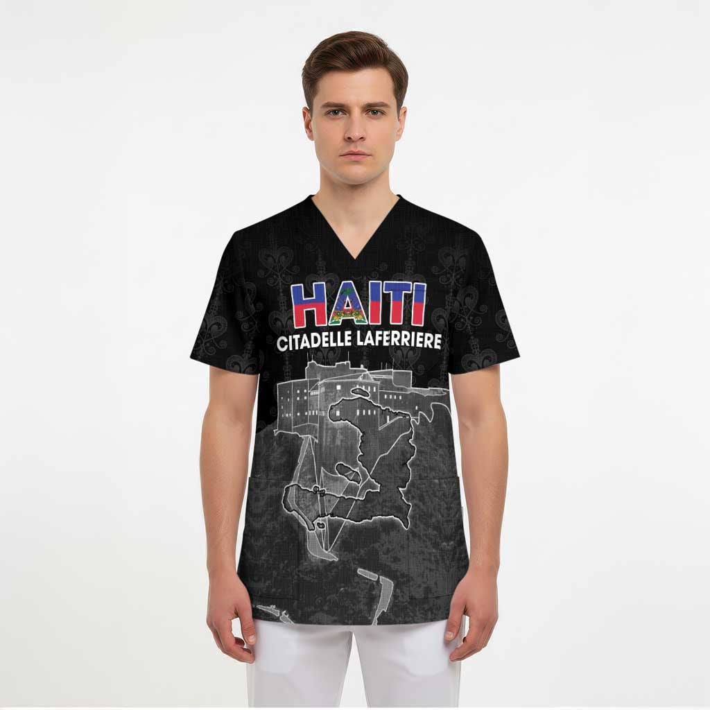 Haiti Citadelle Laferriere Personalized Scrub Top Haitian Heritage Veve Vodou - Wonder Print Shop