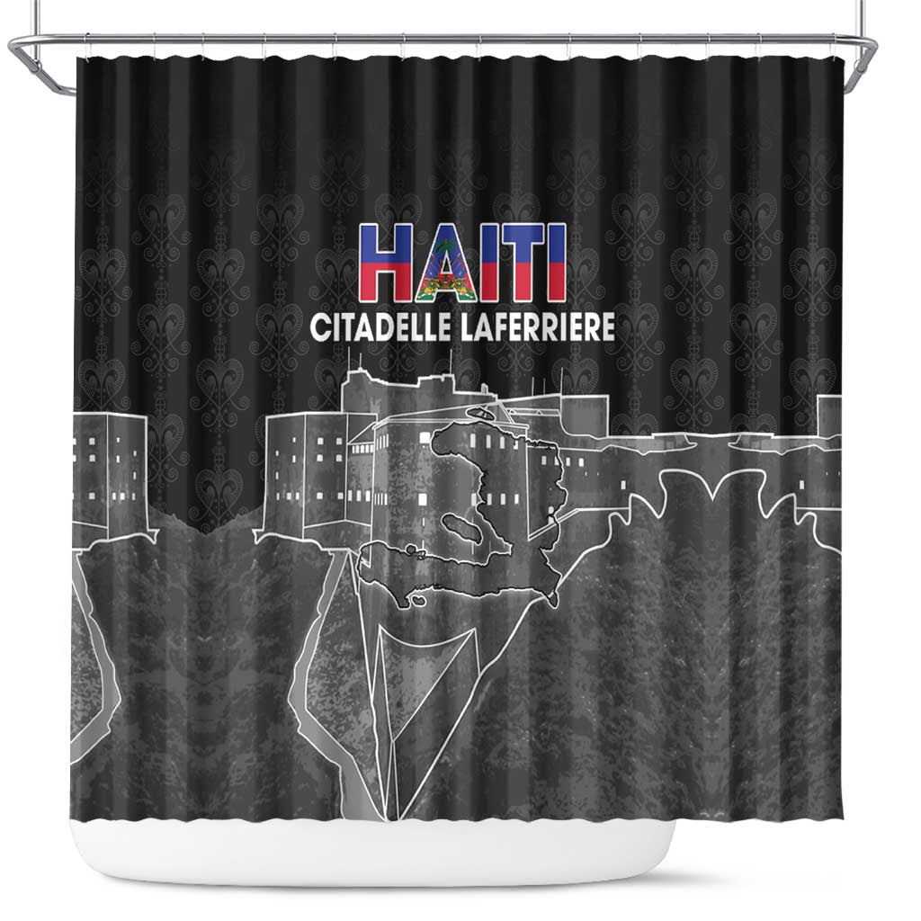 Haiti Citadelle Laferriere Shower Curtain Haitian Heritage Veve Vodou - Wonder Print Shop