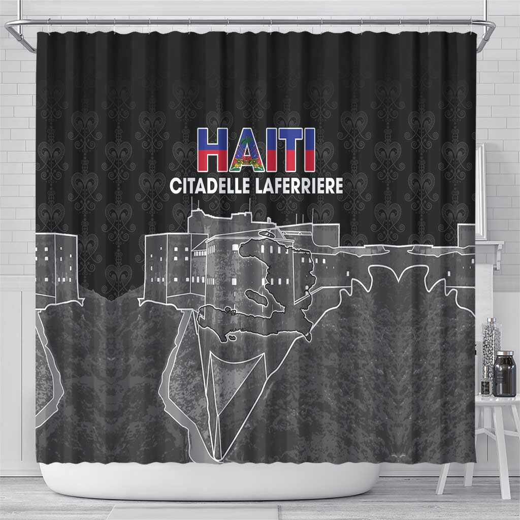Haiti Citadelle Laferriere Shower Curtain Haitian Heritage Veve Vodou - Wonder Print Shop