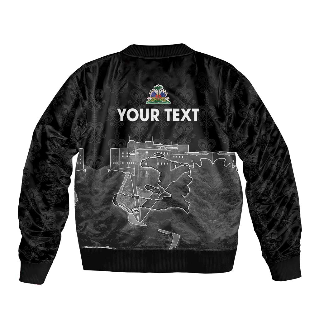 Haiti Citadelle Laferriere Personalized Sleeve Zip Bomber Jacket Haitian Heritage Veve Vodou - Wonder Print Shop