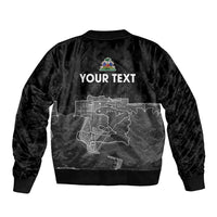 Haiti Citadelle Laferriere Personalized Sleeve Zip Bomber Jacket Haitian Heritage Veve Vodou - Wonder Print Shop