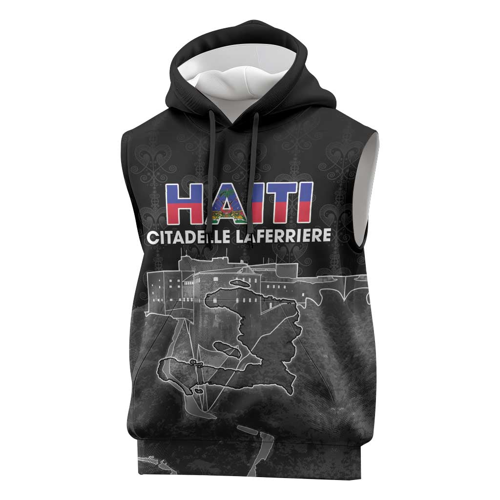 Haiti Citadelle Laferriere Personalized Sleeveless Hoodie Haitian Heritage Veve Vodou - Wonder Print Shop