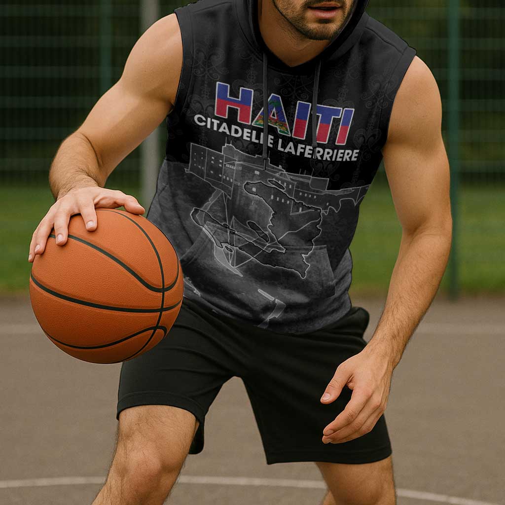 Haiti Citadelle Laferriere Personalized Sleeveless Hoodie Haitian Heritage Veve Vodou - Wonder Print Shop