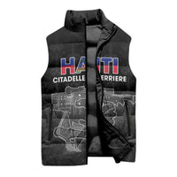 Haiti Citadelle Laferriere Personalized Sleeveless Puffer Jacket Haitian Heritage Veve Vodou - Wonder Print Shop