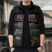Haiti Citadelle Laferriere Personalized Sleeveless Puffer Jacket Haitian Heritage Veve Vodou - Wonder Print Shop