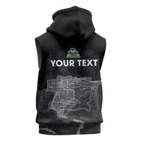 Haiti Citadelle Laferriere Personalized Sleeveless Zip Hoodie Haitian Heritage Veve Vodou - Wonder Print Shop