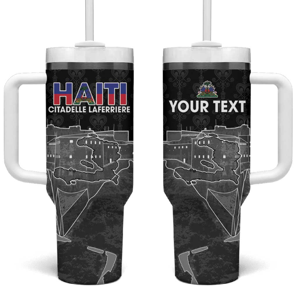Haiti Citadelle Laferriere Personalized Tumbler With Handle Haitian Heritage Veve Vodou - Wonder Print Shop