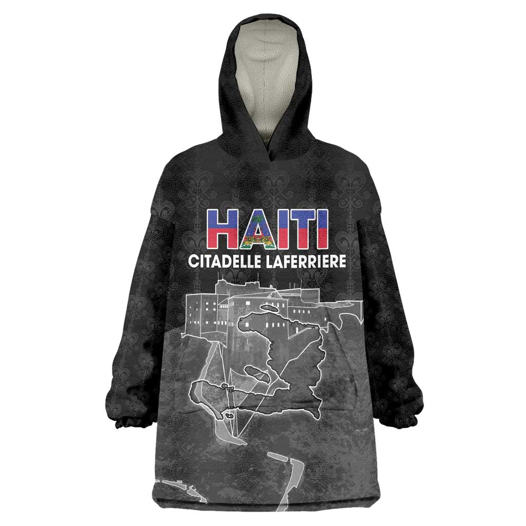Haiti Citadelle Laferriere Personalized Wearable Blanket Hoodie Haitian Heritage Veve Vodou - Wonder Print Shop