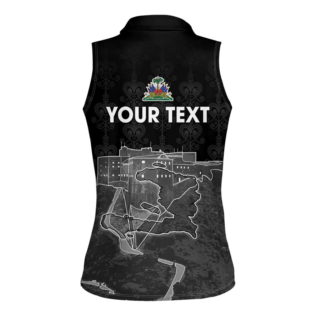 Haiti Citadelle Laferriere Personalized Women Sleeveless Polo Shirt Haitian Heritage Veve Vodou - Wonder Print Shop