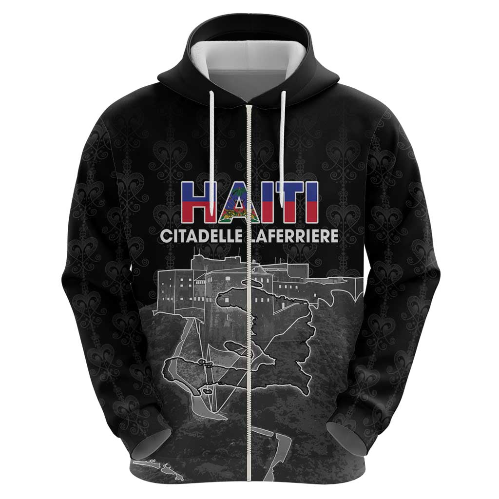Haiti Citadelle Laferriere Personalized Zip Hoodie Haitian Heritage Veve Vodou - Wonder Print Shop