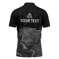 Haiti Citadelle Laferriere Personalized Zipper Polo Shirt Haitian Heritage Veve Vodou - Wonder Print Shop