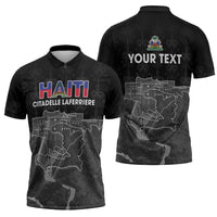 Haiti Citadelle Laferriere Personalized Zipper Polo Shirt Haitian Heritage Veve Vodou - Wonder Print Shop