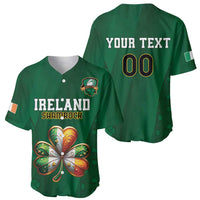 Custom Ireland Rugby Baseball Jersey Shamrock With Ireland Flag Colors - Wonder Print Shop