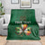 Custom Ireland Rugby Blanket Shamrock With Ireland Flag Colors