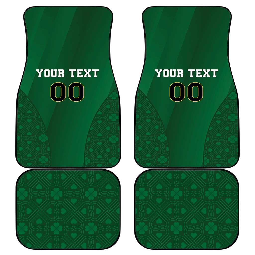 Custom Ireland Rugby Car Mats Shamrock With Ireland Flag Colors - Wonder Print Shop