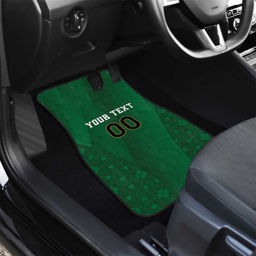 Custom Ireland Rugby Car Mats Shamrock With Ireland Flag Colors - Wonder Print Shop