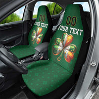 Custom Ireland Rugby Car Seat Cover Shamrock With Ireland Flag Colors - Wonder Print Shop