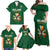 Custom Ireland Rugby Family Matching Off Shoulder Maxi Dress and Hawaiian Shirt Shamrock With Ireland Flag Colors - Wonder Print Shop