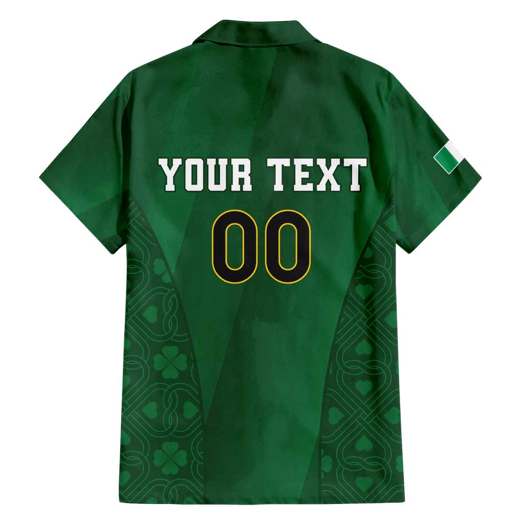 Custom Ireland Rugby Family Matching Puletasi and Hawaiian Shirt Shamrock With Ireland Flag Colors