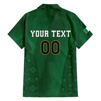 Custom Ireland Rugby Family Matching Puletasi and Hawaiian Shirt Shamrock With Ireland Flag Colors