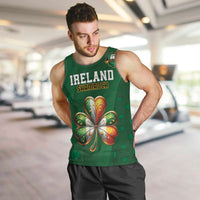Custom Ireland Rugby Men Tank Top Shamrock With Ireland Flag Colors - Wonder Print Shop