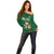 Custom Ireland Rugby Off Shoulder Sweater Shamrock With Ireland Flag Colors - Wonder Print Shop