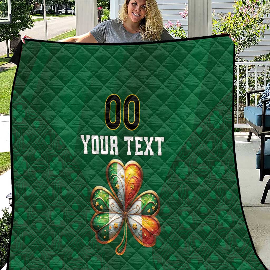 Custom Ireland Rugby Quilt Shamrock With Ireland Flag Colors - Wonder Print Shop