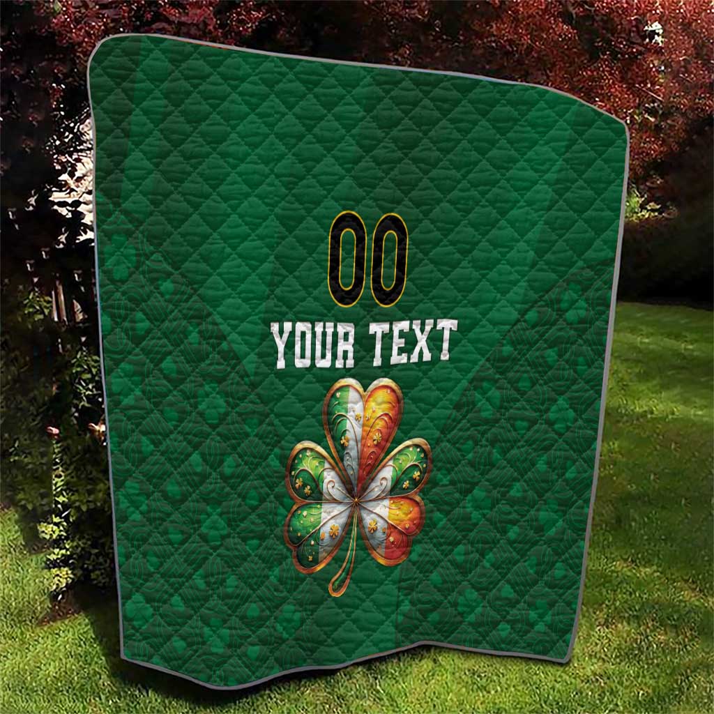 Custom Ireland Rugby Quilt Shamrock With Ireland Flag Colors - Wonder Print Shop
