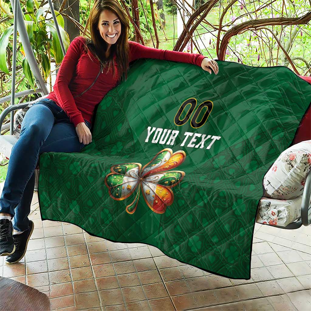 Custom Ireland Rugby Quilt Shamrock With Ireland Flag Colors - Wonder Print Shop