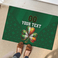 Custom Ireland Rugby Rubber Doormat Shamrock With Ireland Flag Colors - Wonder Print Shop