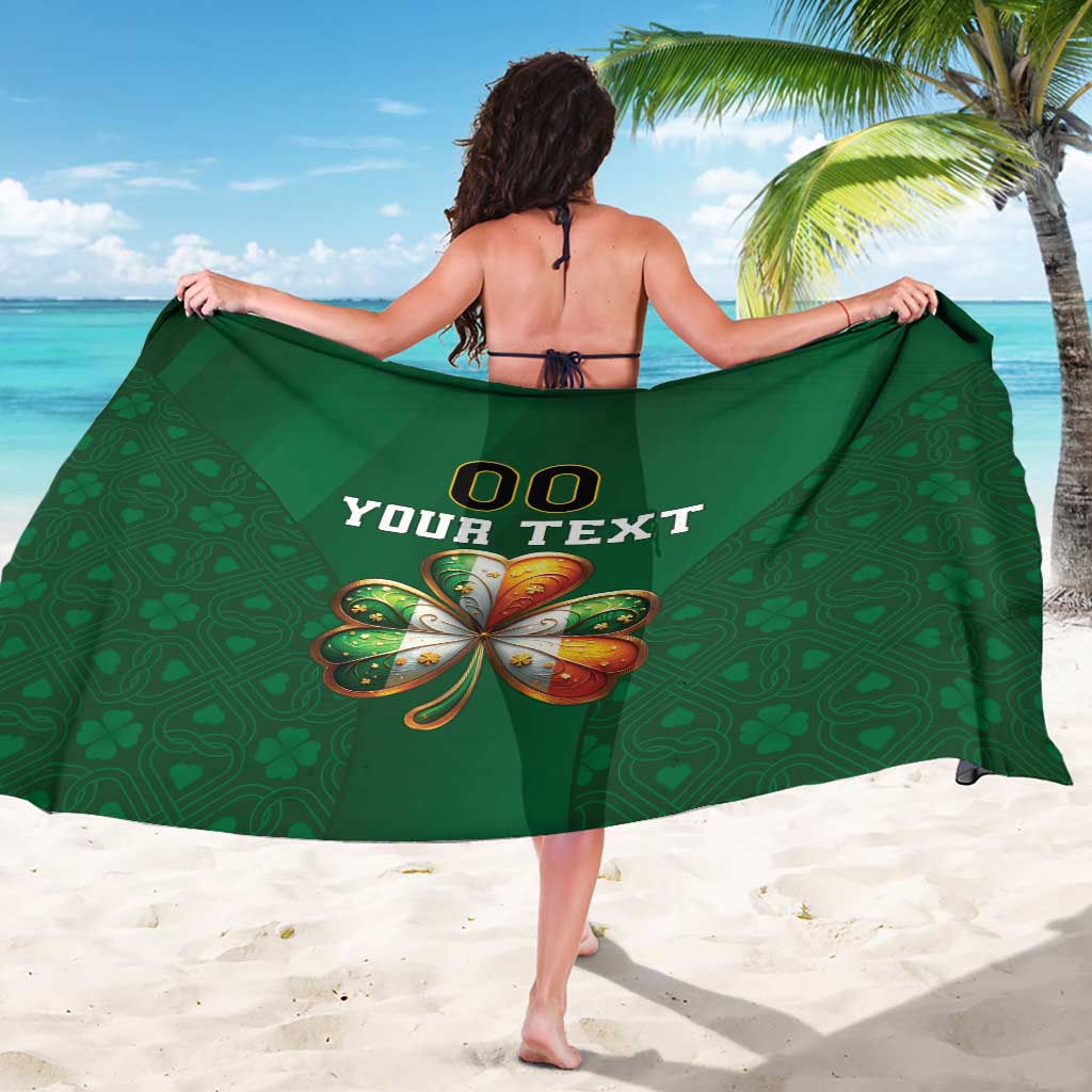 Custom Ireland Rugby Sarong Shamrock With Ireland Flag Colors - Wonder Print Shop