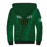 Custom Ireland Rugby Sherpa Hoodie Shamrock With Ireland Flag Colors - Wonder Print Shop