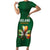 Custom Ireland Rugby Short Sleeve Bodycon Dress Shamrock With Ireland Flag Colors - Wonder Print Shop