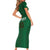 Custom Ireland Rugby Short Sleeve Bodycon Dress Shamrock With Ireland Flag Colors - Wonder Print Shop