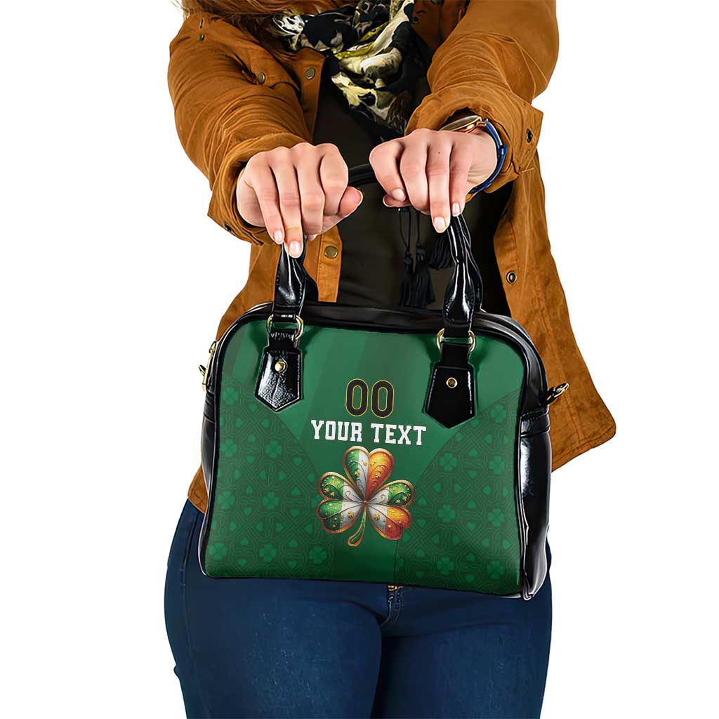 Custom Ireland Rugby Shoulder Handbag Shamrock With Ireland Flag Colors - Wonder Print Shop