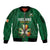 Custom Ireland Rugby Sleeve Zip Bomber Jacket Shamrock With Ireland Flag Colors - Wonder Print Shop