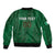 Custom Ireland Rugby Sleeve Zip Bomber Jacket Shamrock With Ireland Flag Colors - Wonder Print Shop