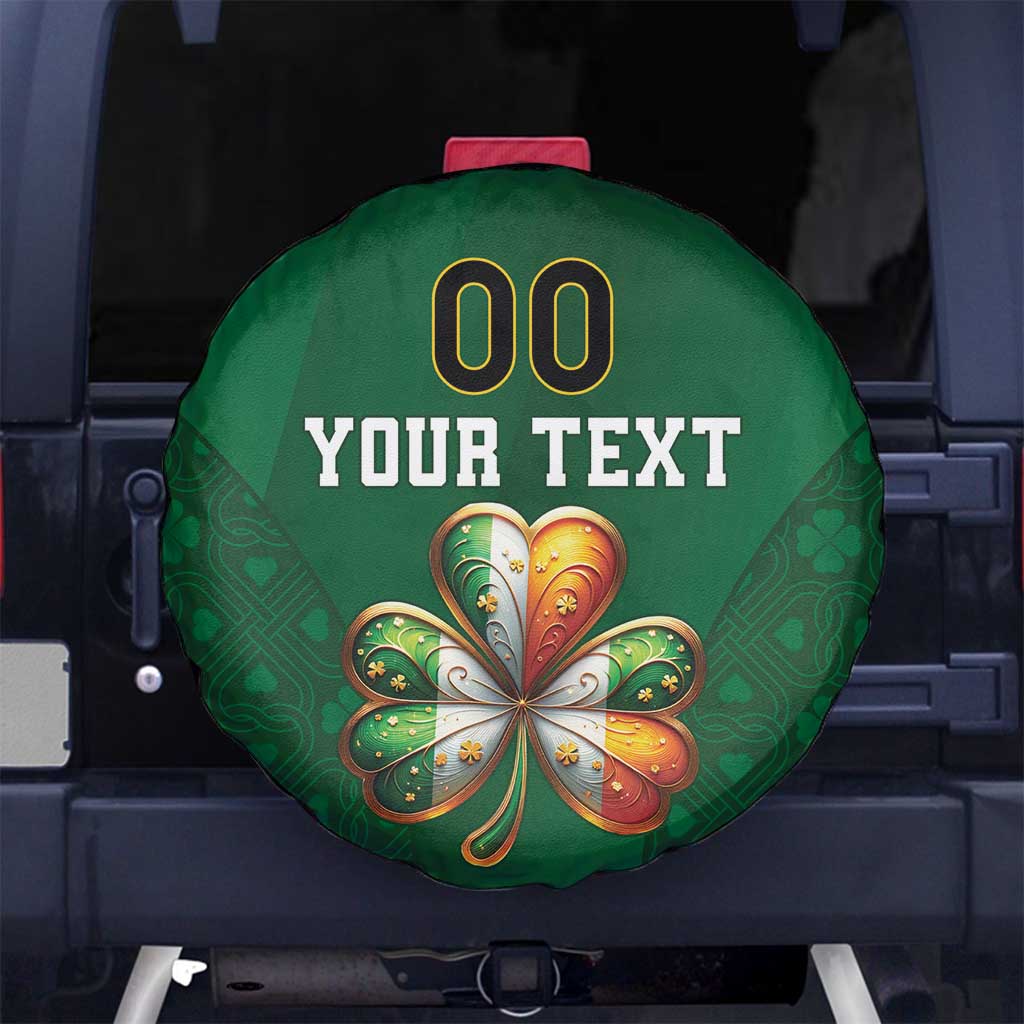 Custom Ireland Rugby Spare Tire Cover Shamrock With Ireland Flag Colors - Wonder Print Shop