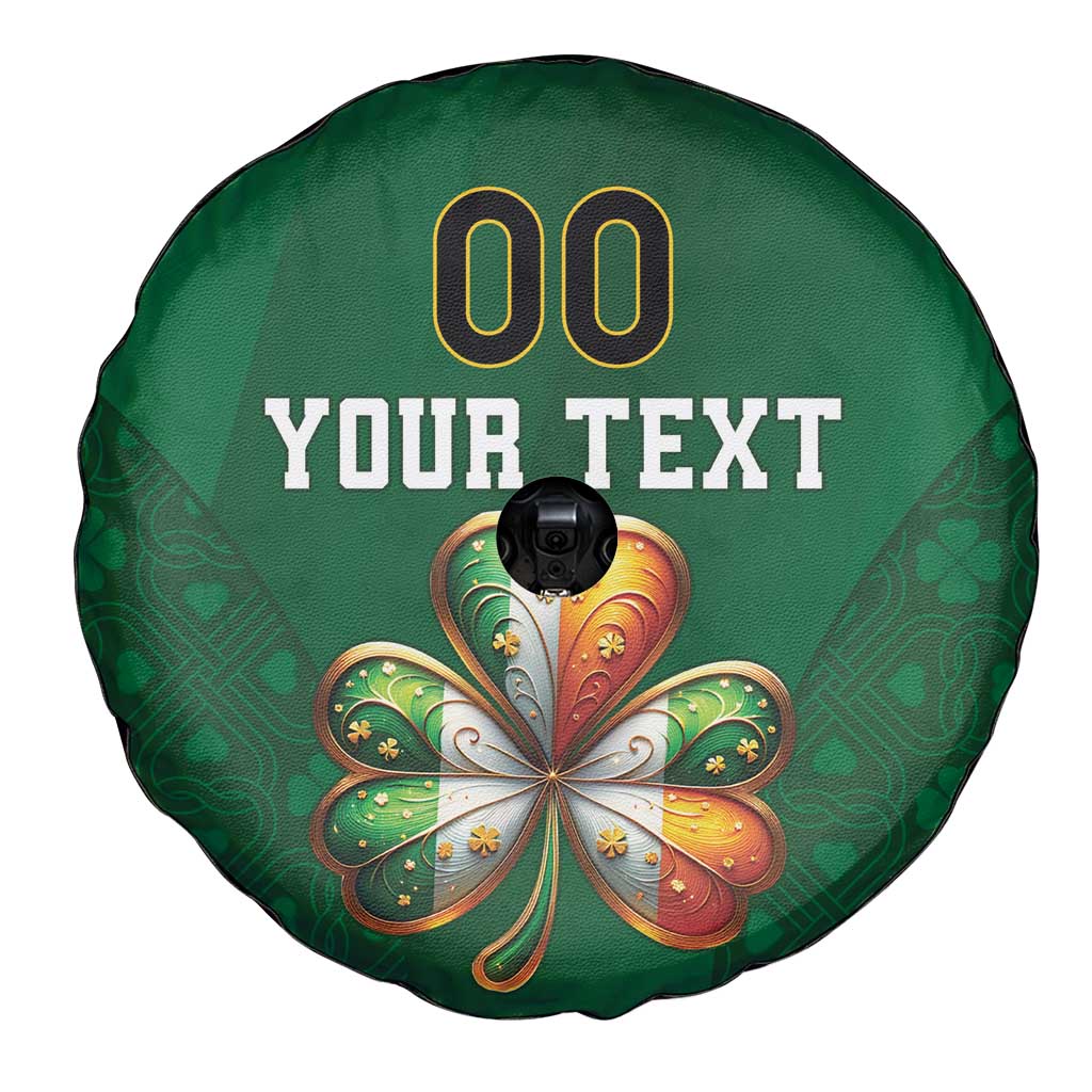 Custom Ireland Rugby Spare Tire Cover Shamrock With Ireland Flag Colors - Wonder Print Shop