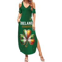 Custom Ireland Rugby Summer Maxi Dress Shamrock With Ireland Flag Colors - Wonder Print Shop