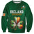Custom Ireland Rugby Sweatshirt Shamrock With Ireland Flag Colors - Wonder Print Shop