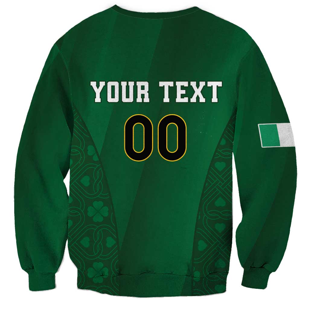 Custom Ireland Rugby Sweatshirt Shamrock With Ireland Flag Colors - Wonder Print Shop