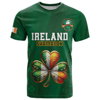 Custom Ireland Rugby T Shirt Shamrock With Ireland Flag Colors - Wonder Print Shop
