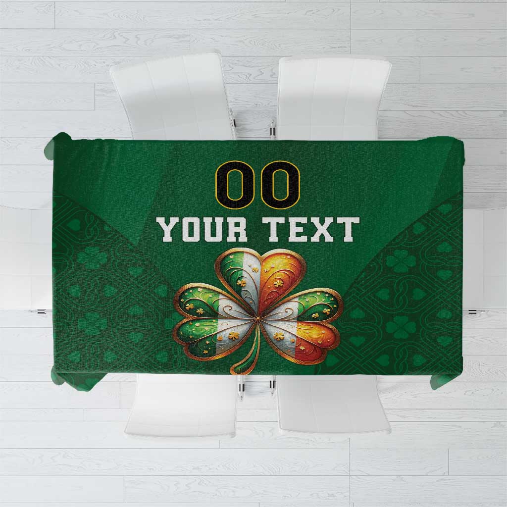 Custom Ireland Rugby Tablecloth Shamrock With Ireland Flag Colors - Wonder Print Shop