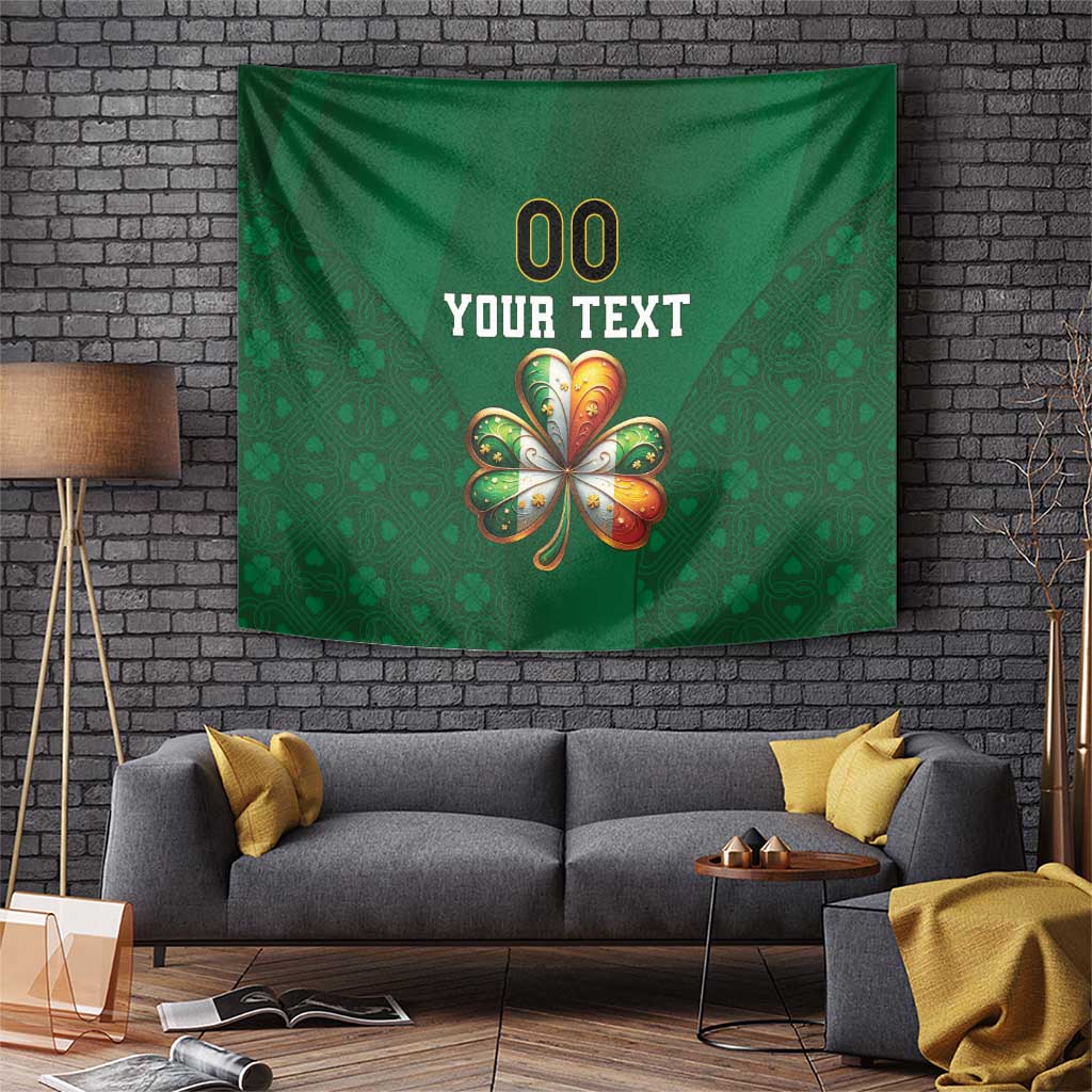 Custom Ireland Rugby Tapestry Shamrock With Ireland Flag Colors - Wonder Print Shop