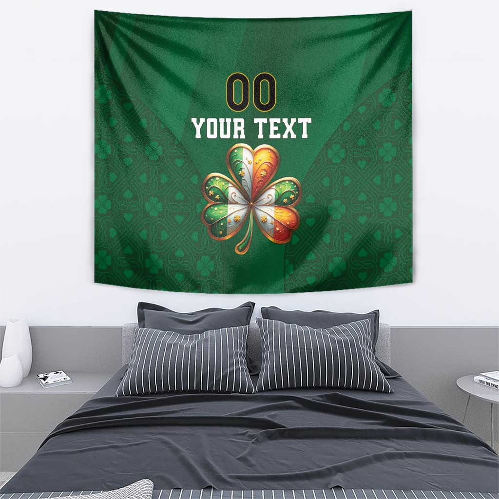 Custom Ireland Rugby Tapestry Shamrock With Ireland Flag Colors - Wonder Print Shop