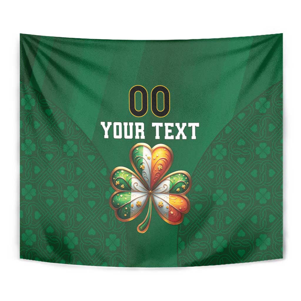 Custom Ireland Rugby Tapestry Shamrock With Ireland Flag Colors - Wonder Print Shop